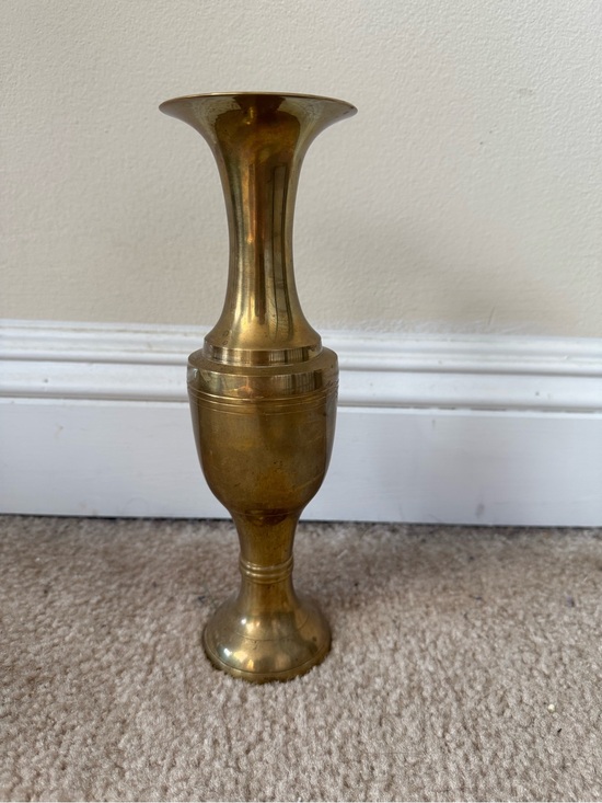 Vintage Other - Vintage Brass Decorative Bud Vase - Gold Finish